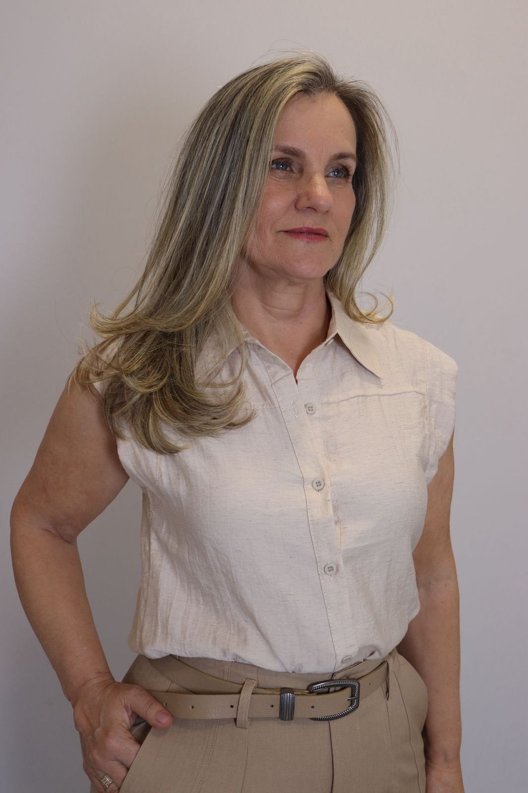 Camisa Maxma Regata Feminina Cor Nude Camisa Maxma Regata Feminina Cor Nude