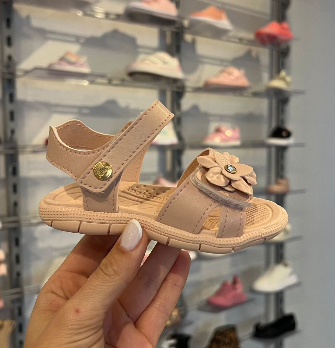 Sandália Papete Klin Tic Tac Infantil Feminino Cor Rosa