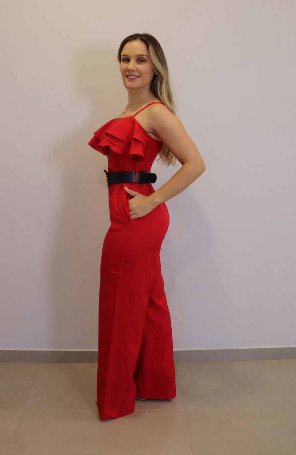 Macacão Longo My Crush Feminino Cor Vermelho