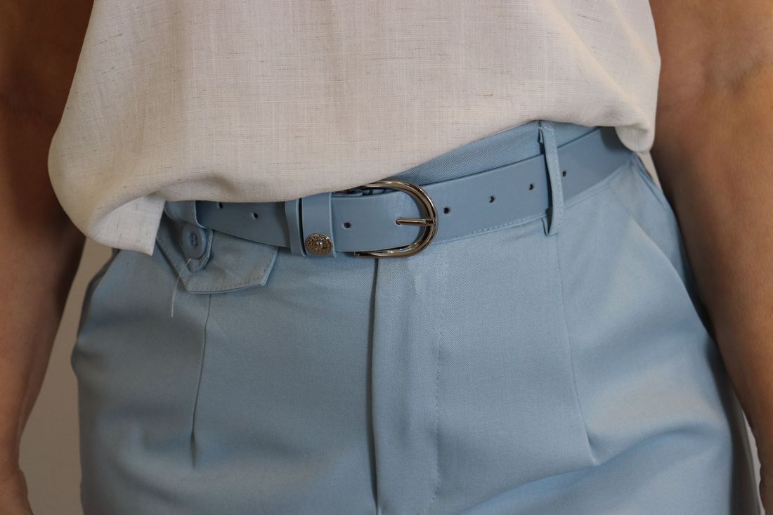 Short Maxma Linho Feminino Cor Azul Short Maxma Linho Feminino Cor Azul