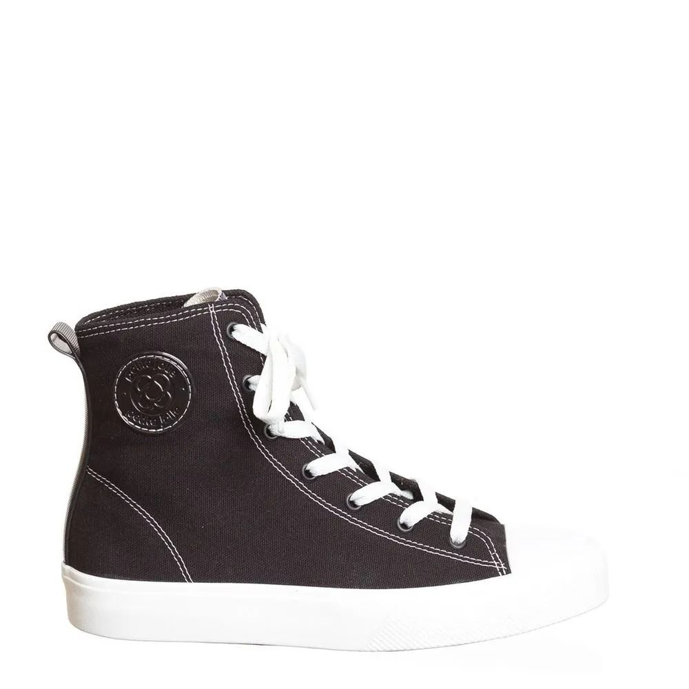 Tênis Petite Jolie Cano Alto Feminino Cor Preto/Branco Tênis Petite Jolie Cano Alto Feminino Cor Preto/Branco