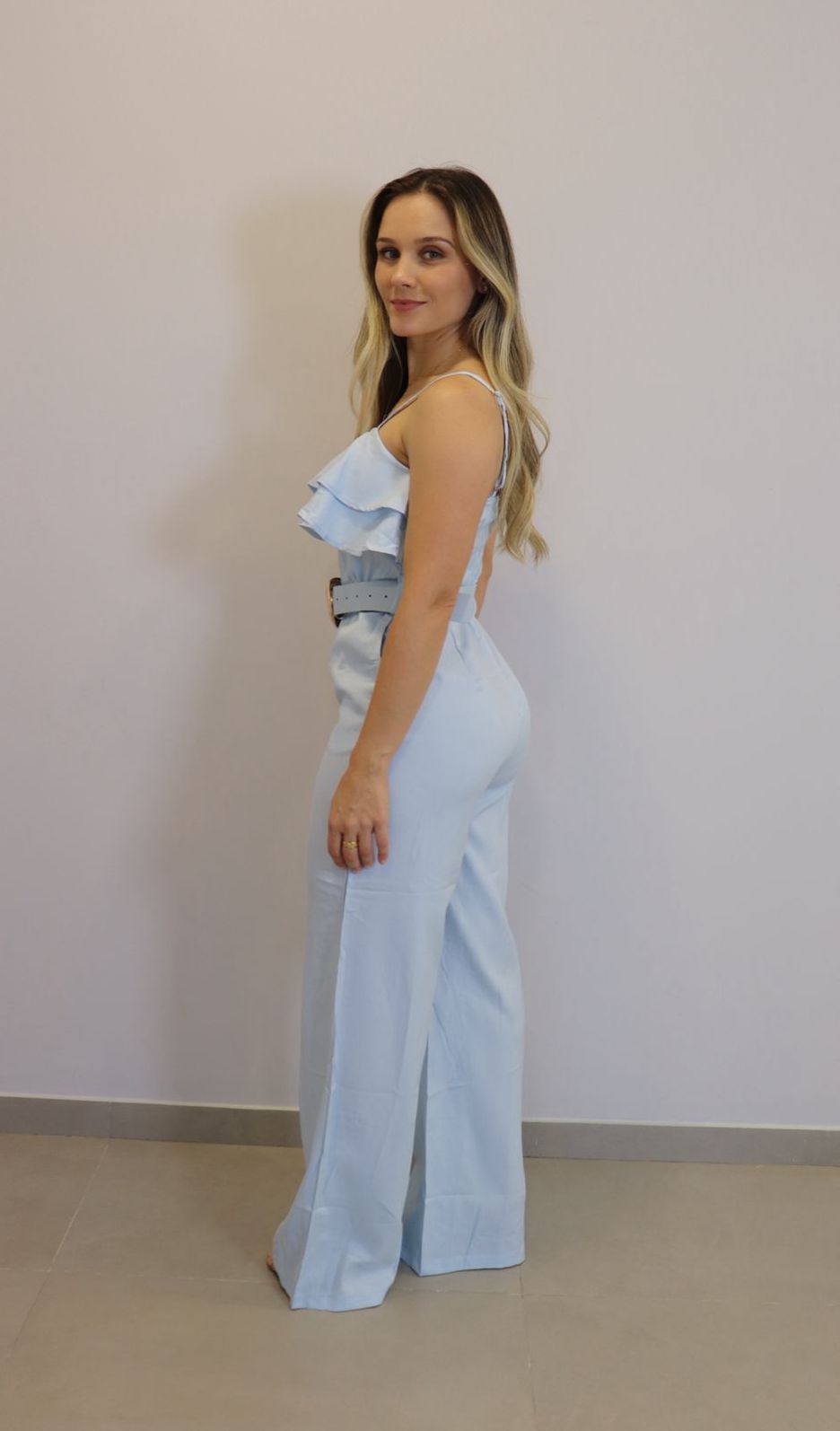 Macacão Longo My Crush Feminino Cor Azul