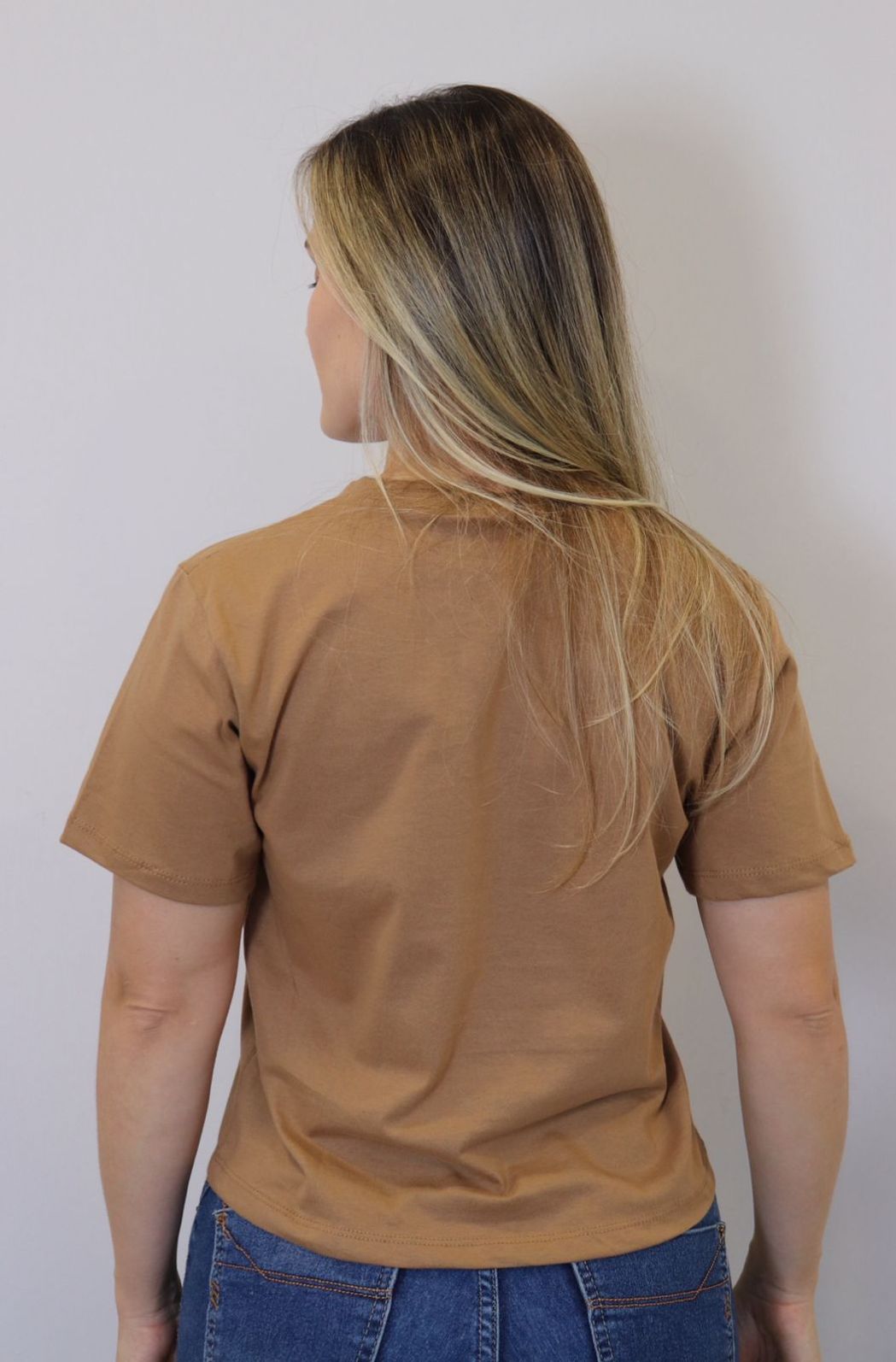 Blusa Cropped Lzt Algodão Feminino Cor Caramelo Blusa Cropped Lzt Algodão Feminino Cor Caramelo