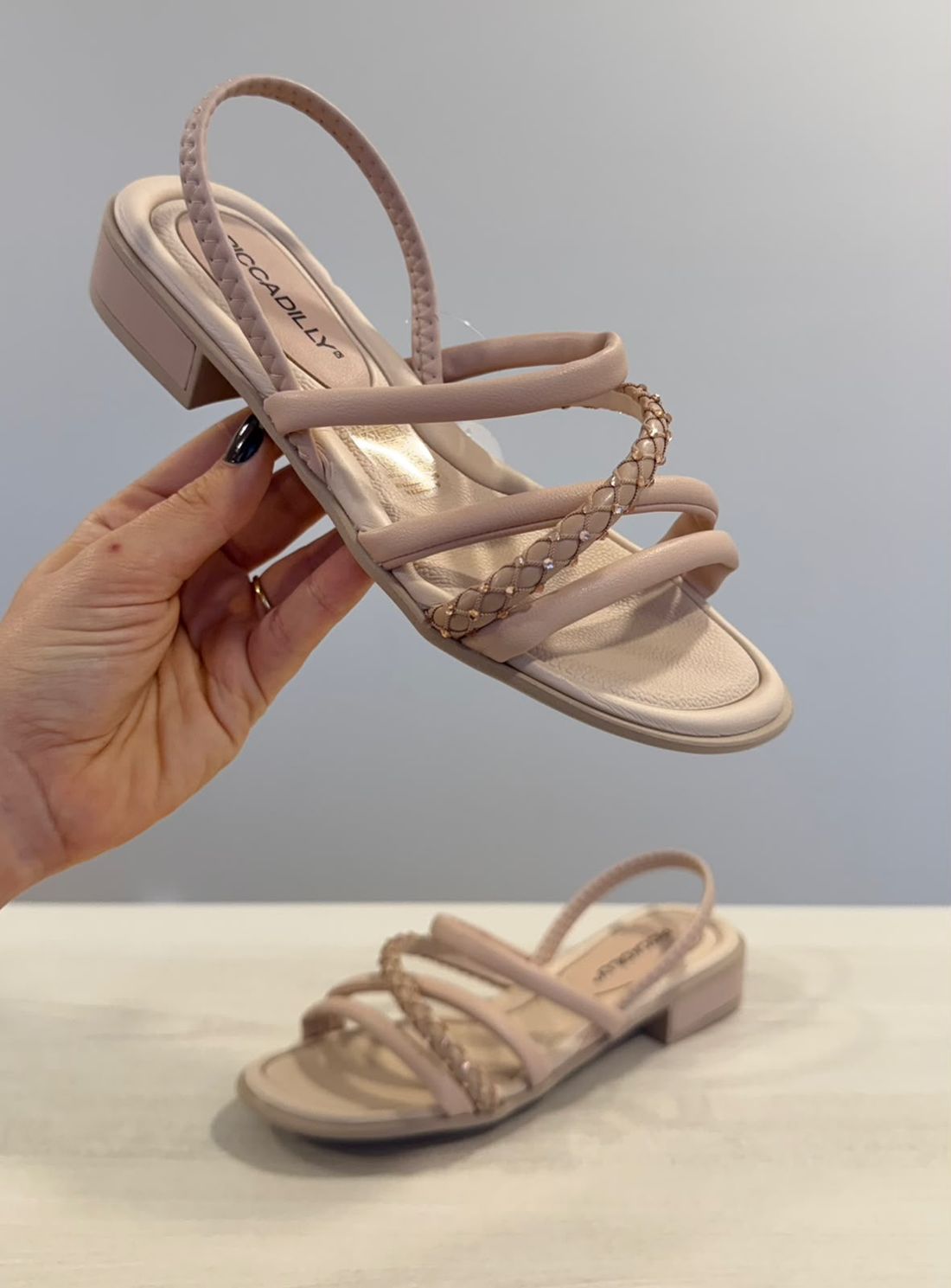 Sandália Piccadilly Salto Baixo Feminino Cor Rose Sandália Piccadilly Salto Baixo Feminino Cor Rose