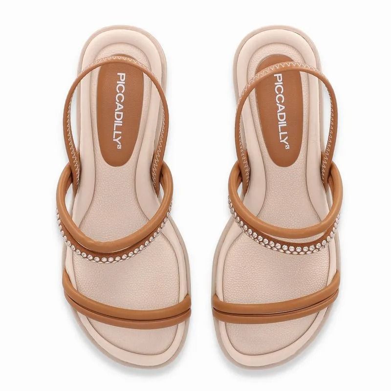 Sandália Piccadilly Salto Baixo Feminino Cor Marrom Mascavo Sandália Piccadilly Salto Baixo Feminino Cor Marrom Mascavo