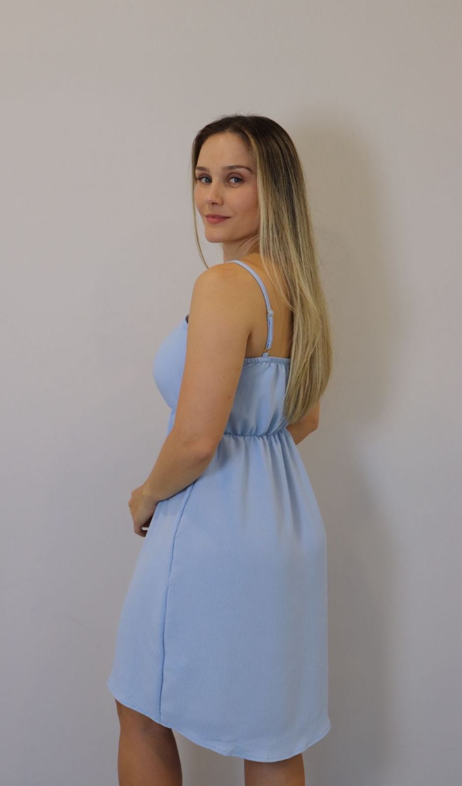 Vestido Kodos Curto Feminino Cor Azul Vestido Kodos Curto Feminino Cor Azul