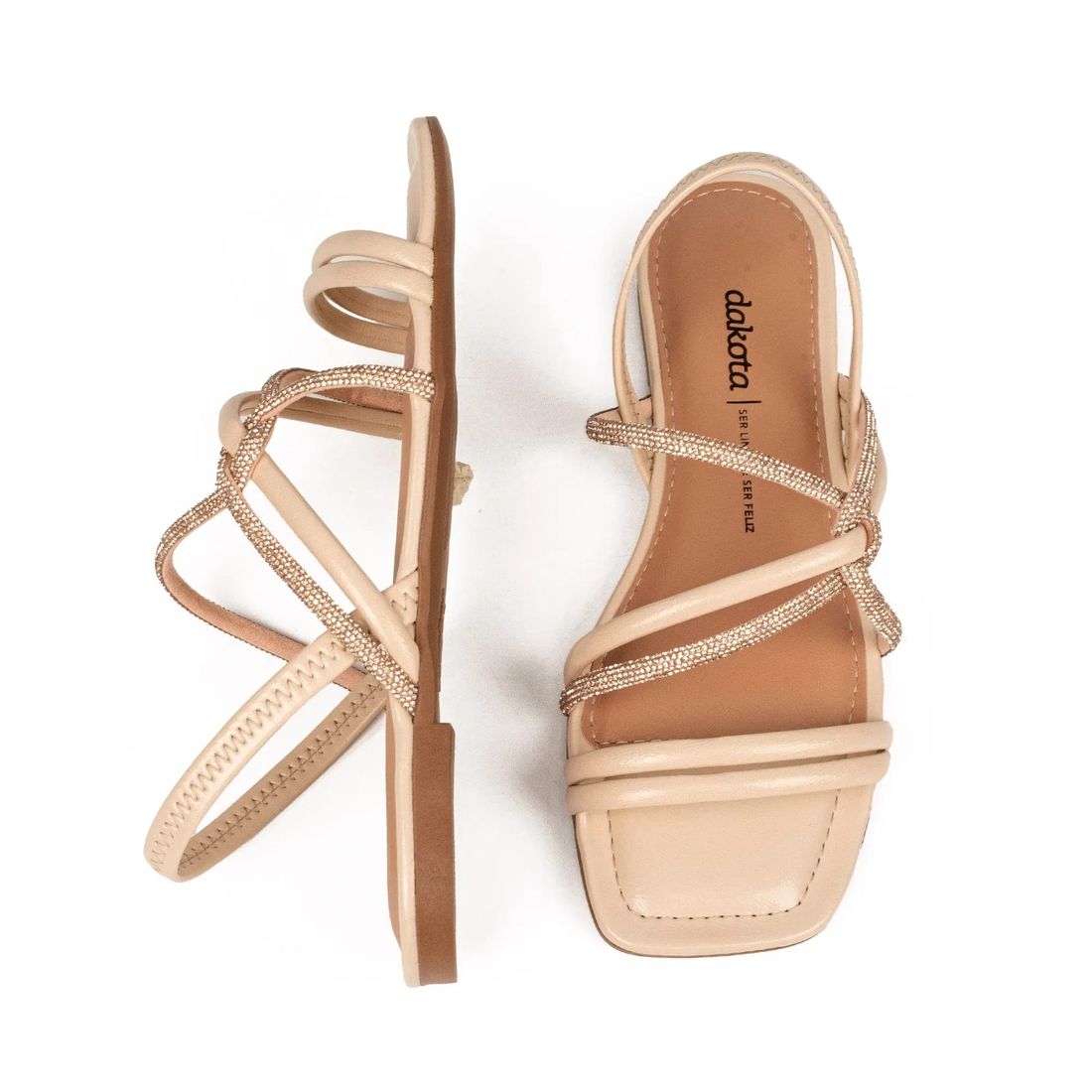 Sandália Dakota Rasteira Feminino Cor Bege Sandália Dakota Rasteira Feminino Cor Bege