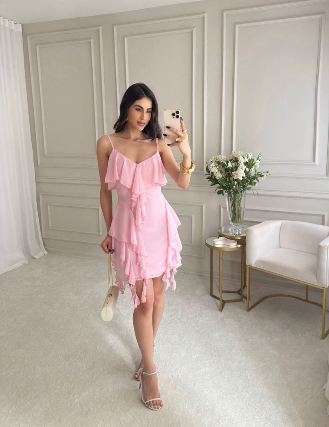 Vestido Curto My Chush Feminino Cor Rosa