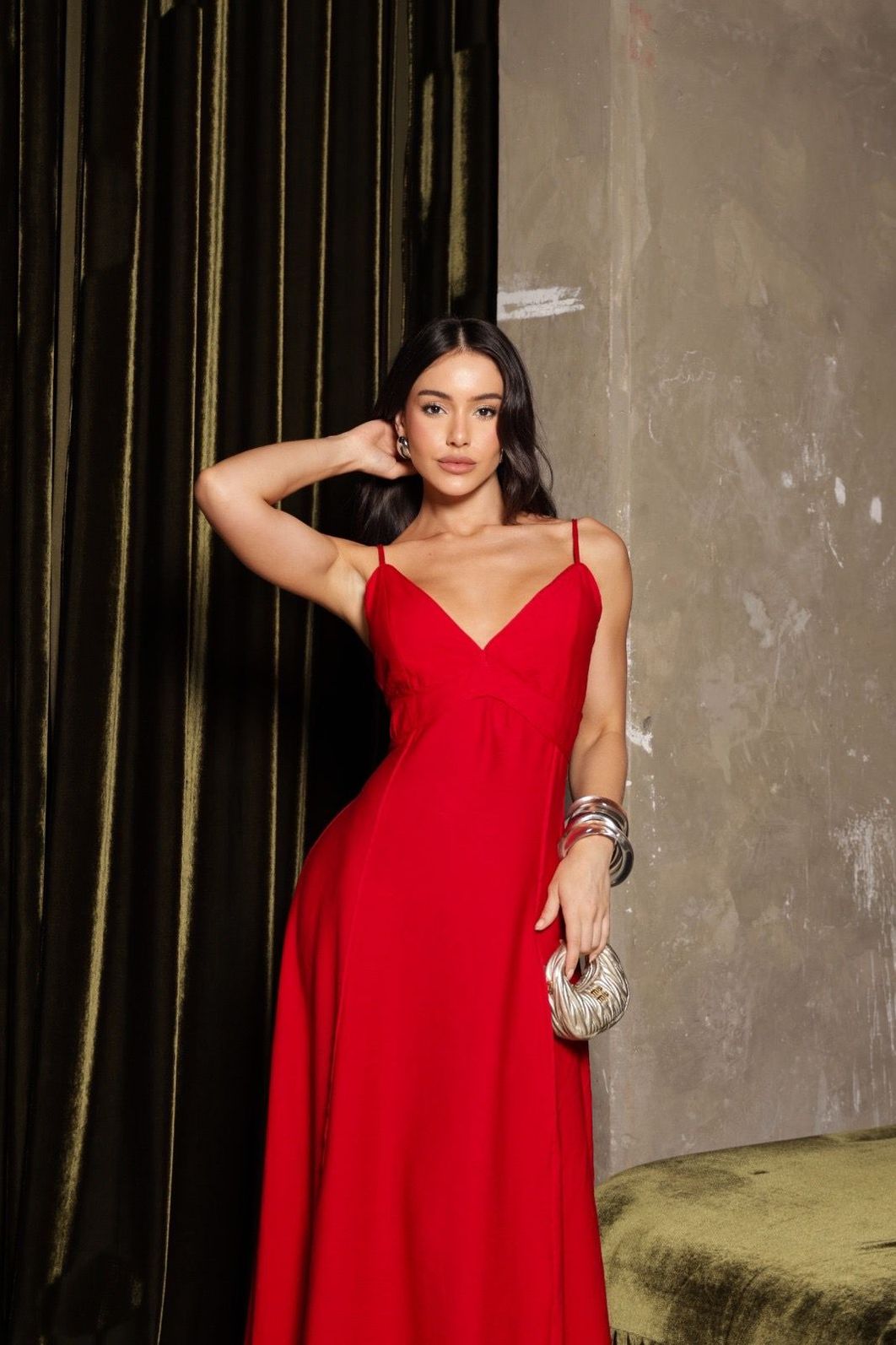 Vestido Bellina Feminino Cor Vermelho Vestido Bellina Feminino Cor Vermelho