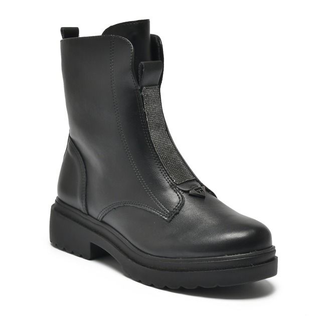 Bota Via Marte Strass Salto Baixo Feminino Cor Preto Bota Via Marte Strass Salto Baixo Feminino Cor Preto