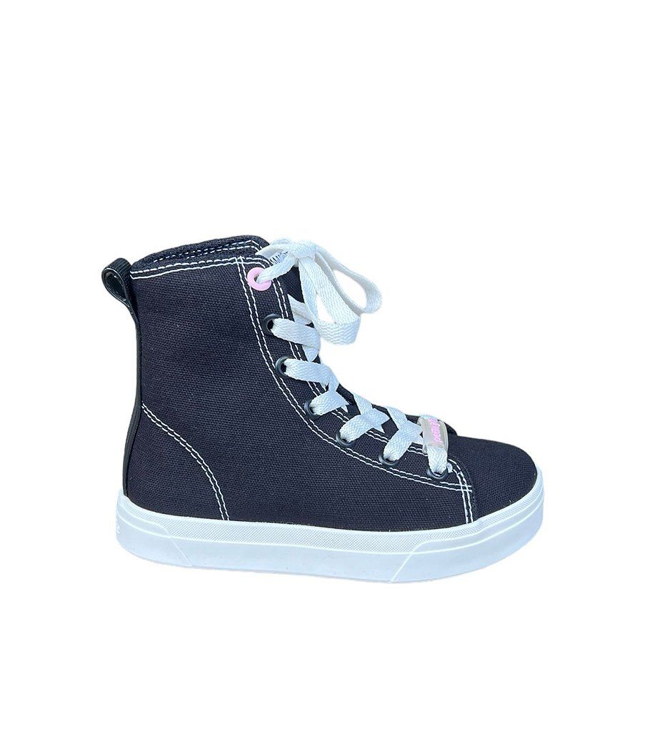 Tênis Petite Jolie Cano Alto Infantil Feminino Cor Preto Tênis Petite Jolie Cano Alto Infantil Feminino Cor Preto