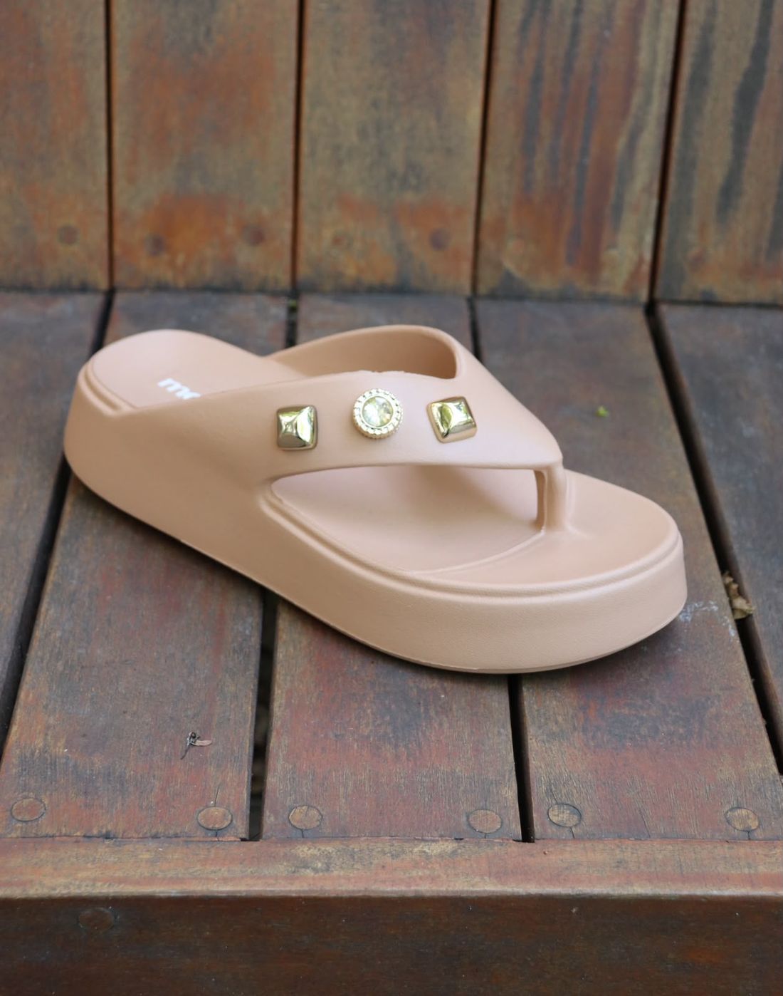 Chinelo Flat Moleca Gaspea Feminino Cor Nude Chinelo Flat Moleca Gaspea Feminino Cor Nude