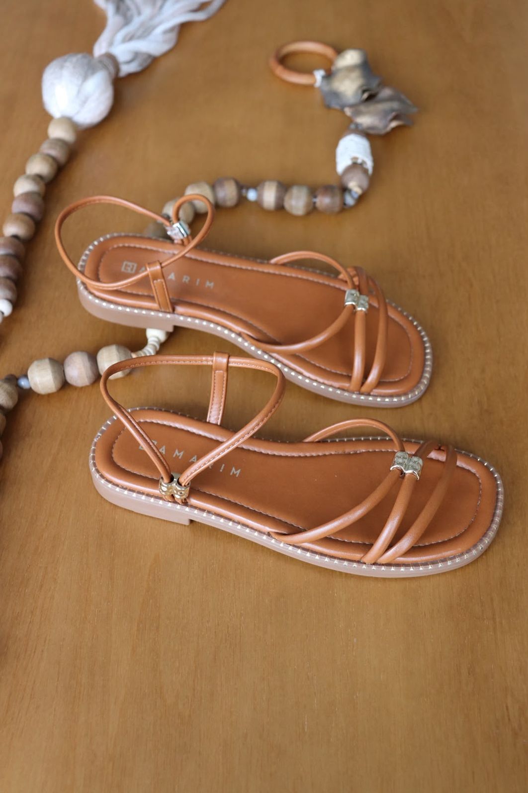Sandália Rasteira Ramarim Feminino Cor Caramelo Sandália Rasteira Ramarim Feminino Cor Caramelo