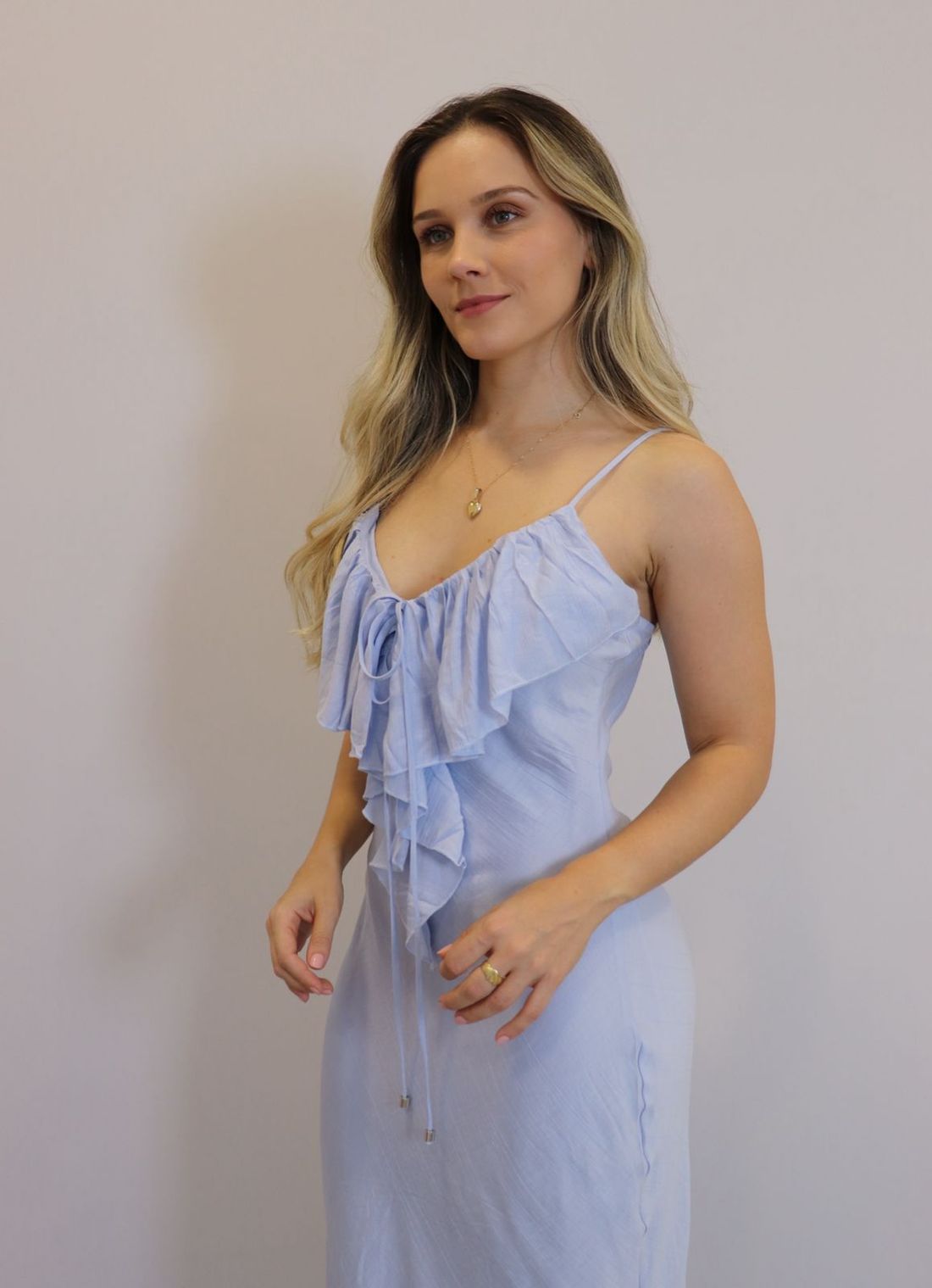 Vestido Longo My Crush Feminino Cor Azul Vestido Longo My Crush Feminino Cor Azul