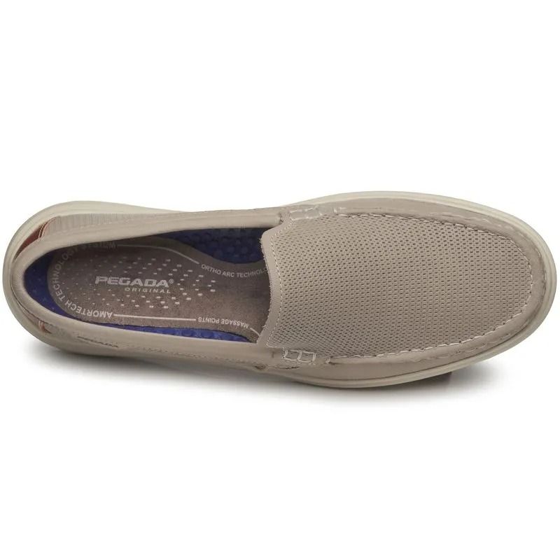 Mocassim Pegada Em Couro Masculino Cor Areia Mocassim Pegada Em Couro Masculino Cor Areia