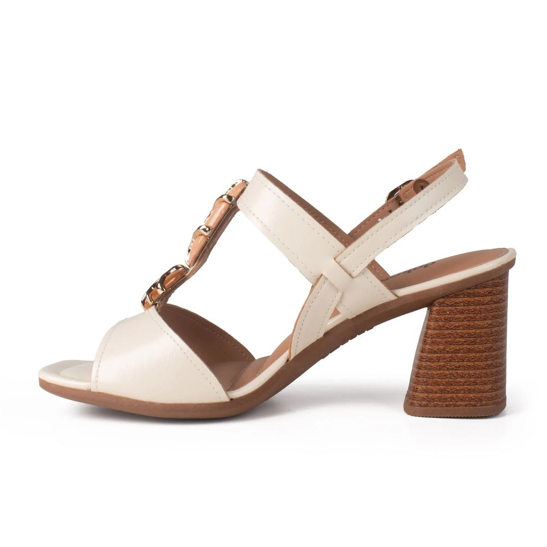 Sandália Dakota Salto Bloco Feminino Cor Bege Sandália Dakota Salto Bloco Feminino Cor Bege