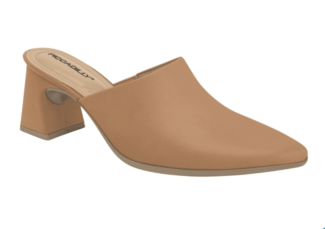 Mule Piccadilly Salto Alto Feminino Cor Capuccino Mule Piccadilly Salto Alto Feminino Cor Capuccino