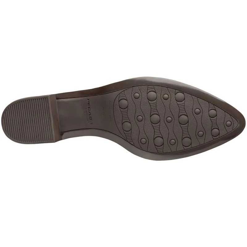 Bota Pegada Cano Alto Em Couro Feminino Cor Pinhão Bota Pegada Cano Alto Em Couro Feminino Cor Pinhão