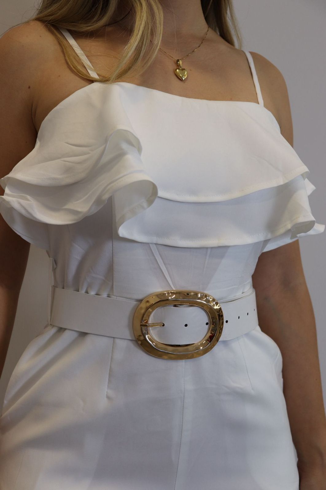 Macacão Longo My Crush Feminino Cor Off White