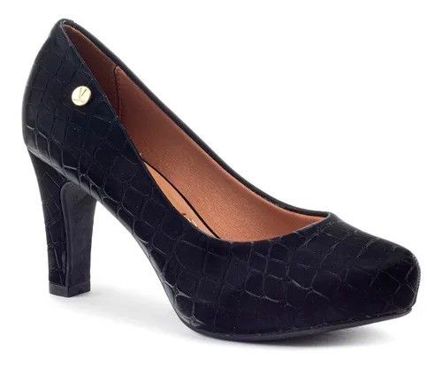 Scarpin Vizzano Meia Pata Salto Alto Feminino Cor Preto Scarpin Vizzano Meia Pata Salto Alto Feminino Cor Preto