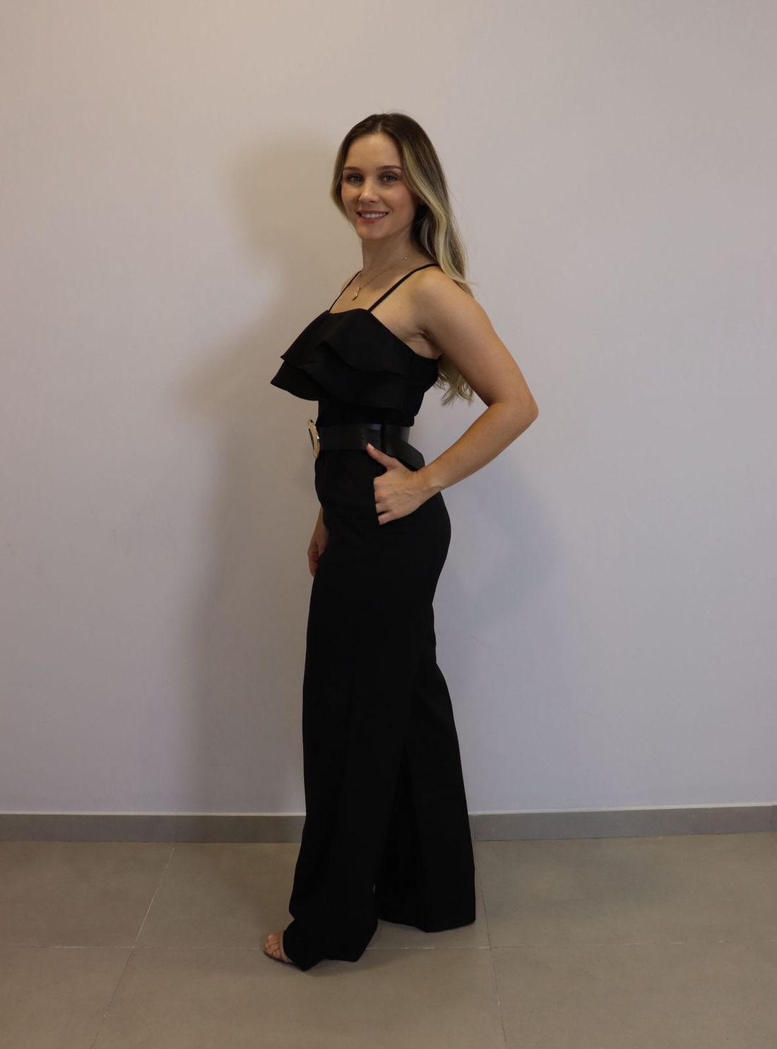 Macacão Longo My Crush Feminino Cor Preto Macacão Longo My Crush Feminino Cor Preto