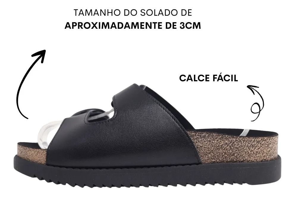 Papete Slide Moleca Feminino Cor Preto Papete Slide Moleca Feminino Cor Preto