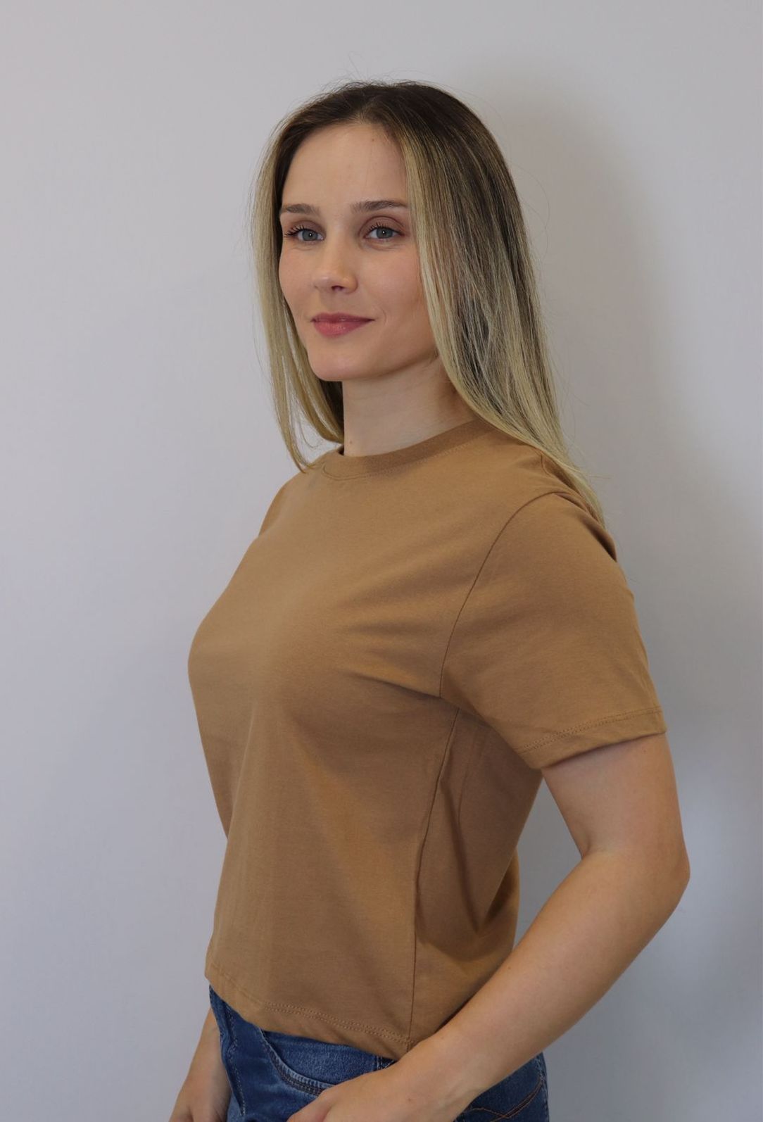 Blusa Cropped Lzt Algodão Feminino Cor Caramelo Blusa Cropped Lzt Algodão Feminino Cor Caramelo