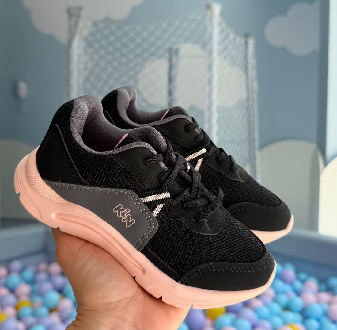 Tênis Klin New Sports Infantil Feminino Cor Preto Tênis Klin New Sports Infantil Feminino Cor Preto