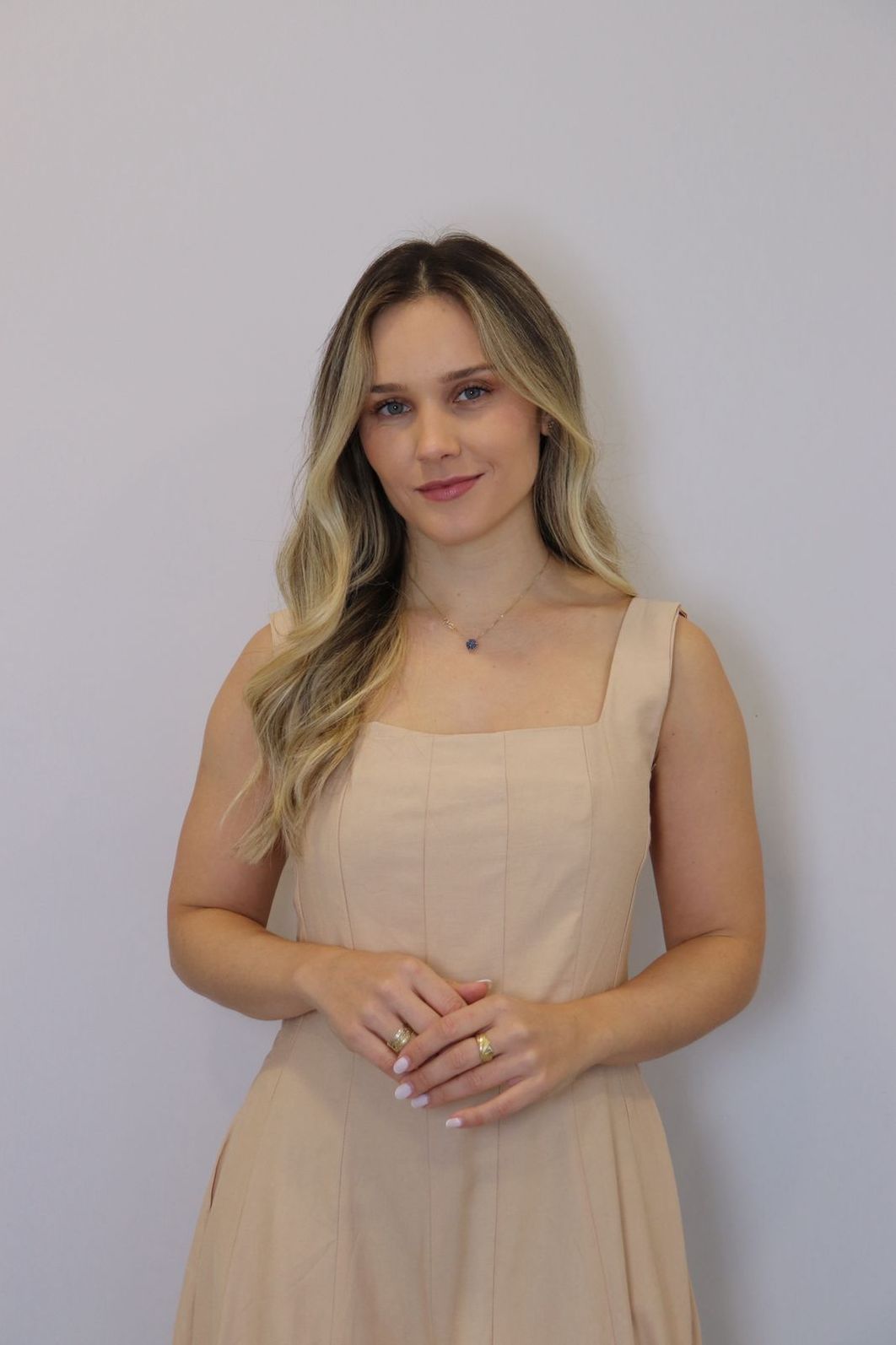 Vestido Bellina Evasê Feminino Cor Nude