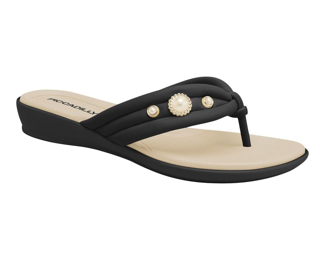 Chinelo Piccadilly Rasteira Feminino Cor Preto Chinelo Piccadilly Rasteira Feminino Cor Preto
