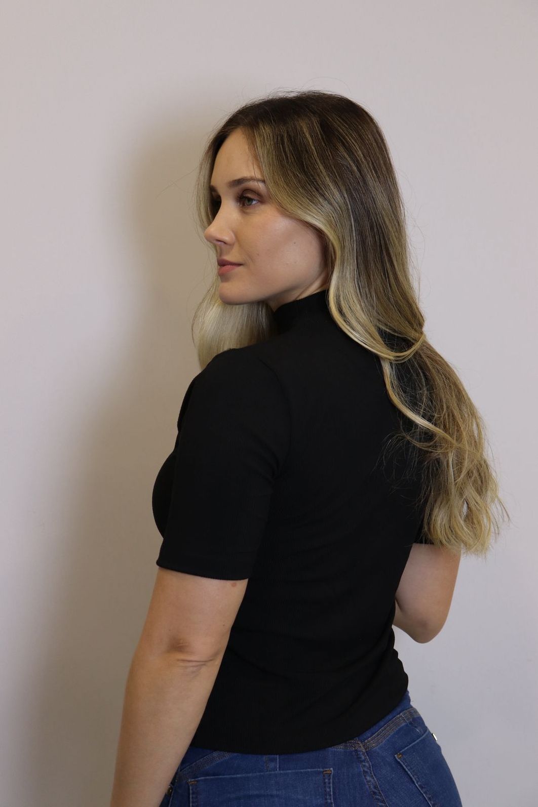 Cropped Lzt Gola Alta Ribana Feminino Cor Preto Cropped Lzt Gola Alta Ribana Feminino Cor Preto