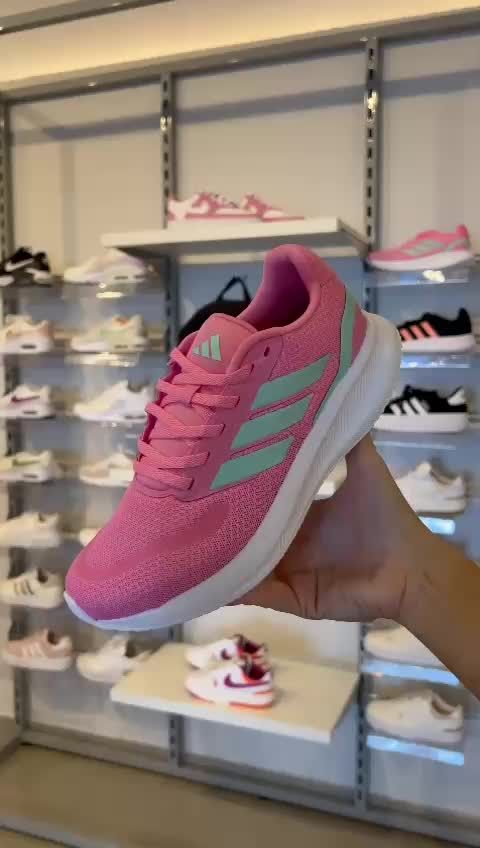 Adidas Runfalcon Tenis Adidas Branco Com Rosa Feminino Tênis