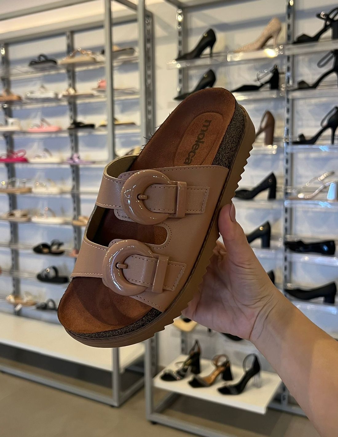 Papete Slide Moleca Feminino Cor Nude Papete Slide Moleca Feminino Cor Nude