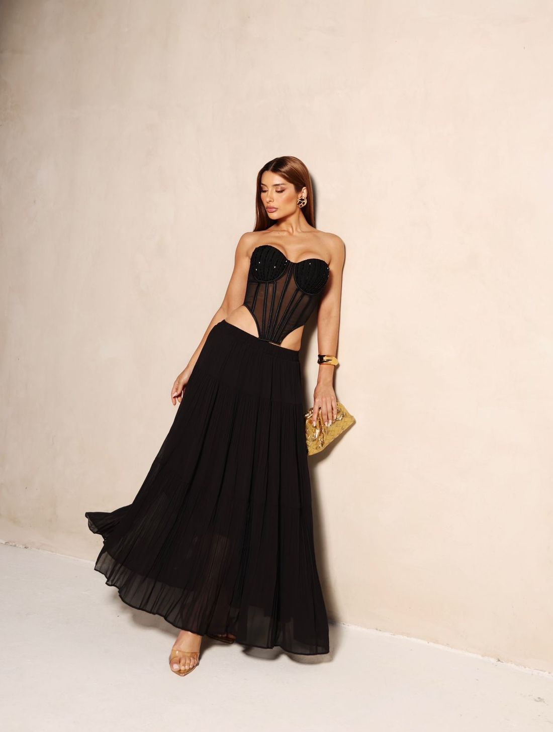 Saia Bellina Feminino Cor Preto Saia Bellina Feminino Cor Preto