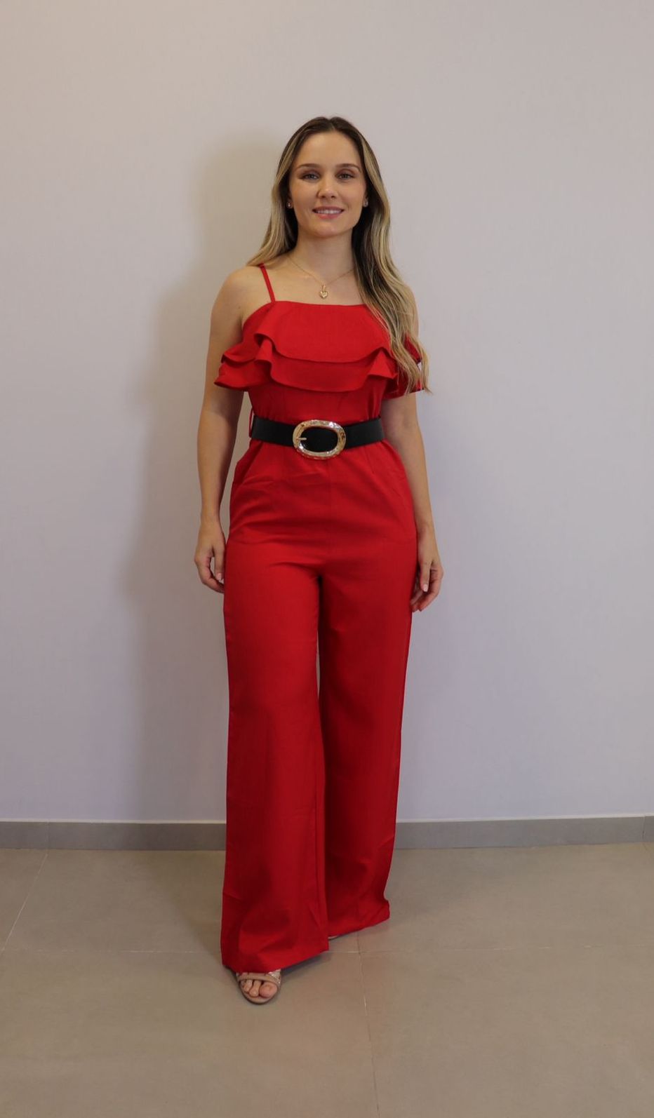 Macacão Longo My Crush Feminino Cor Vermelho