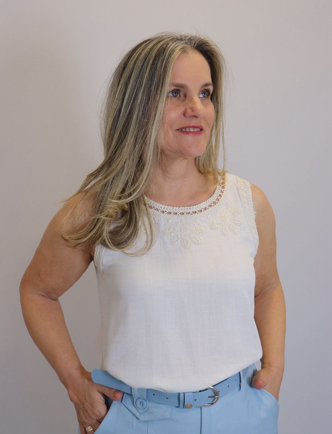 Blusa Maxma Regata Feminino Cor Off White Blusa Maxma Regata Feminino Cor Off White