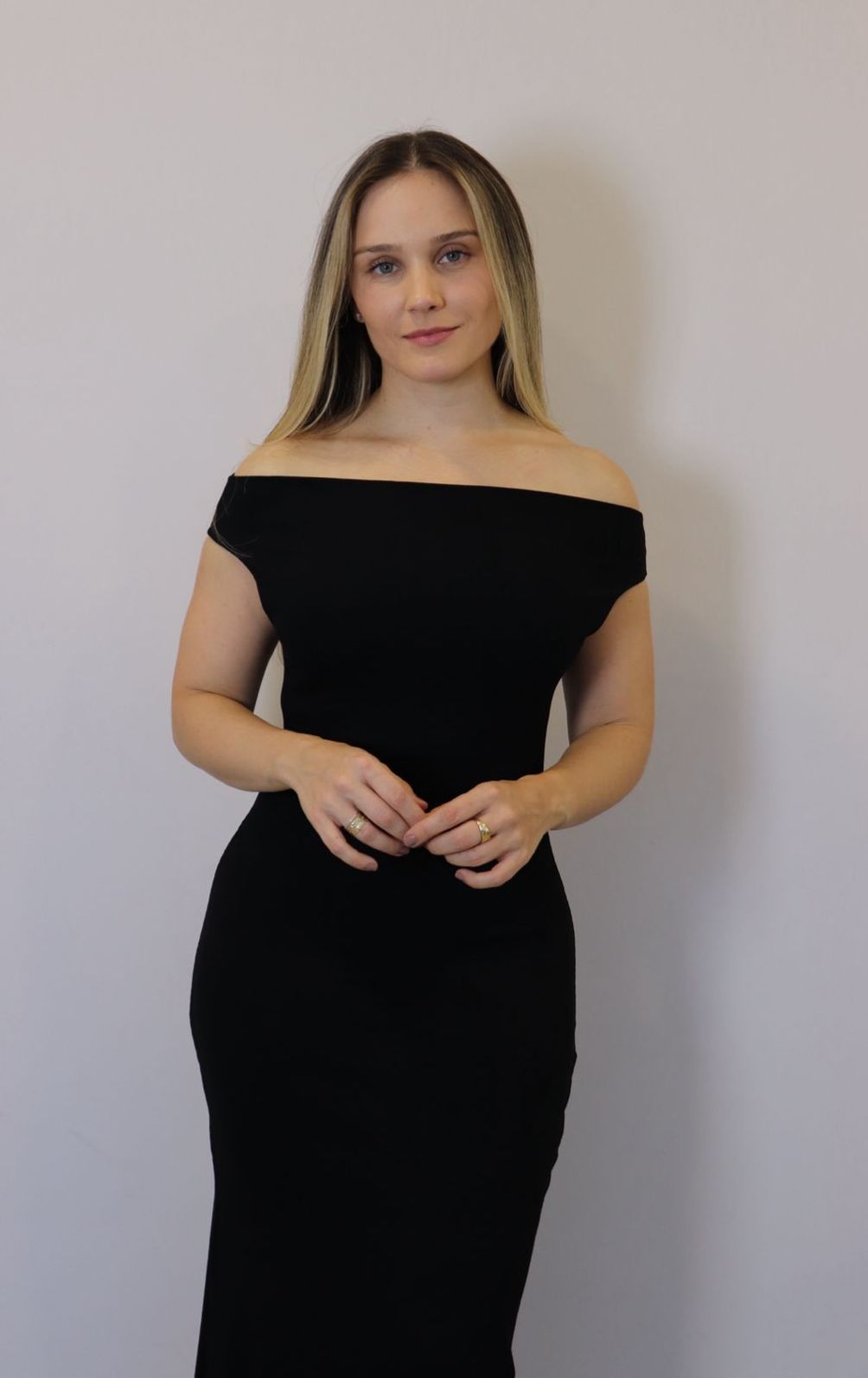 Vestido Lzt Ombo A Ombro Ribana Feminino Cor Preto Vestido Lzt Ombo A Ombro Ribana Feminino Cor Preto