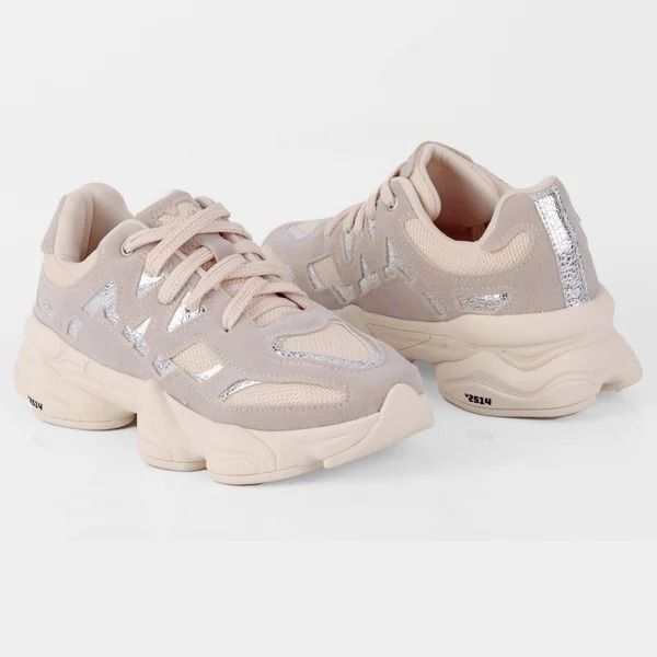 Tênis World Colors Infantil Feminino Cor Areia/ Off White Tênis World Colors Infantil Feminino Cor Areia/ Off White