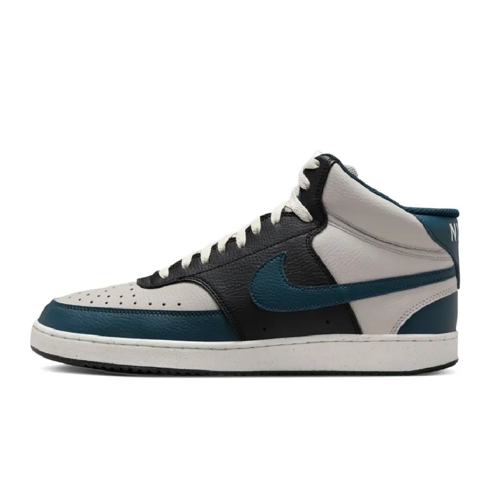 Tênis Nike Court Vision Mid Masculino Cor Preto/Bege/Azul Off White Tênis Nike Court Vision Mid Masculino Cor Preto/Bege/Azul Off White