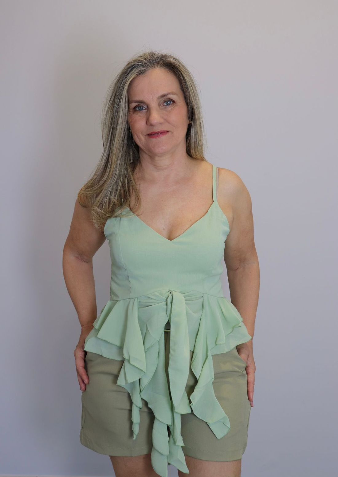 Blusa Maxma Babados Femino Cor Verde