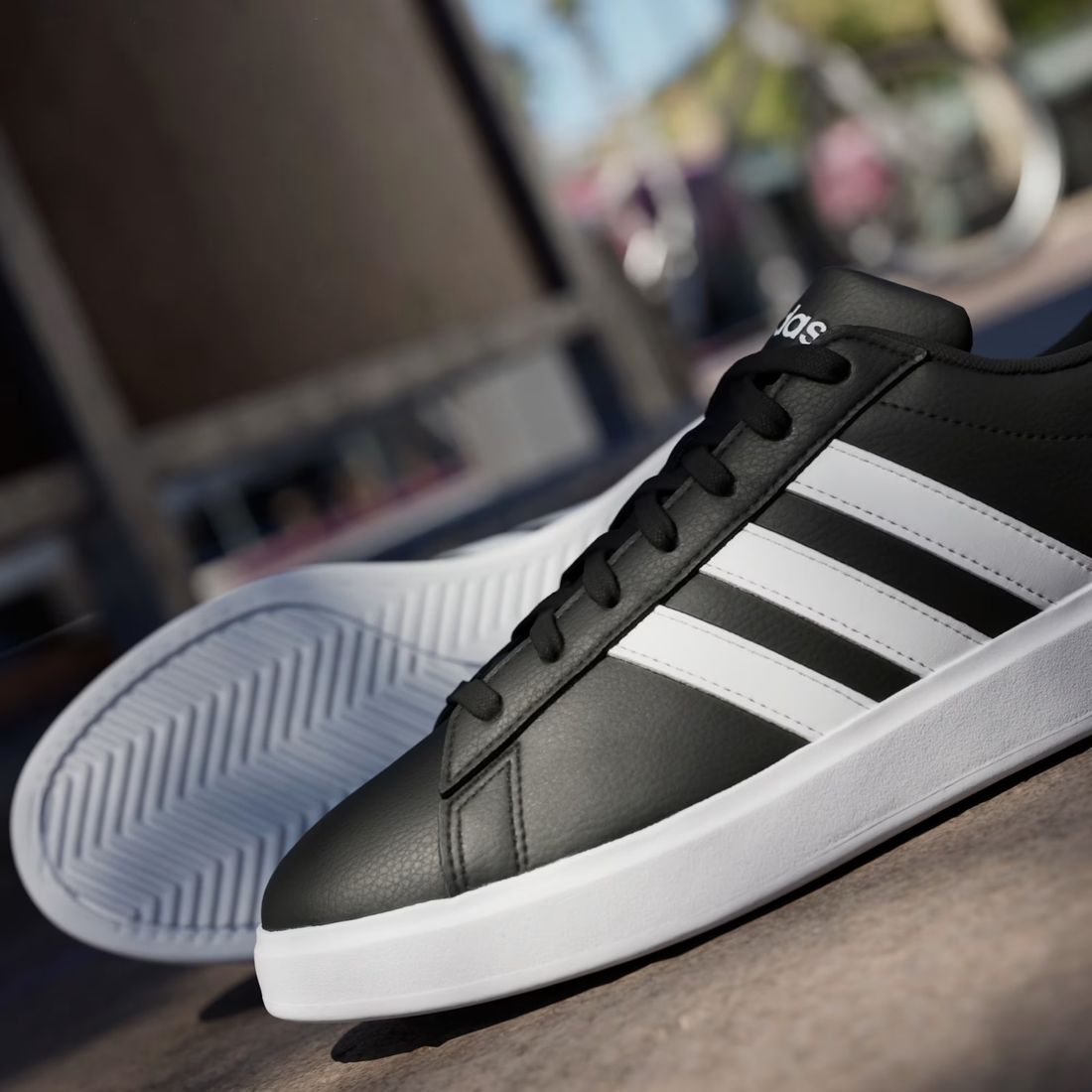 Tênis Adidas Grand Court 2.0 Masculino Cor Preto Tênis Adidas Grand Court 2.0 Masculino Cor Preto
