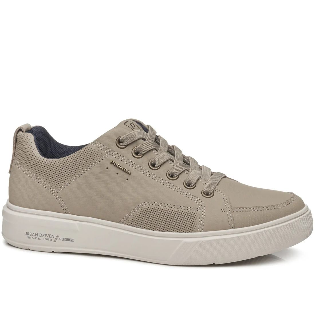 Sapatênis Pegada em Couro Masculino Cor Areia Sapatênis Pegada em Couro Masculino Cor Areia