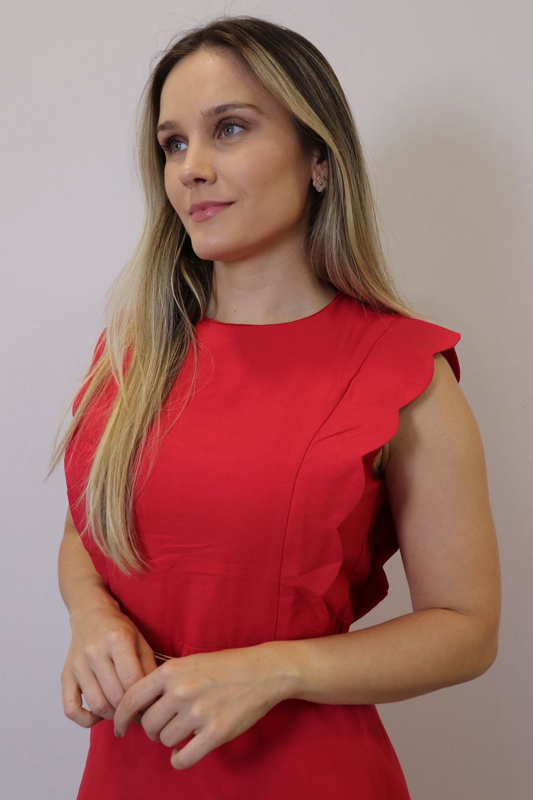 Vestido Bellina Feminino Cor Vermelho