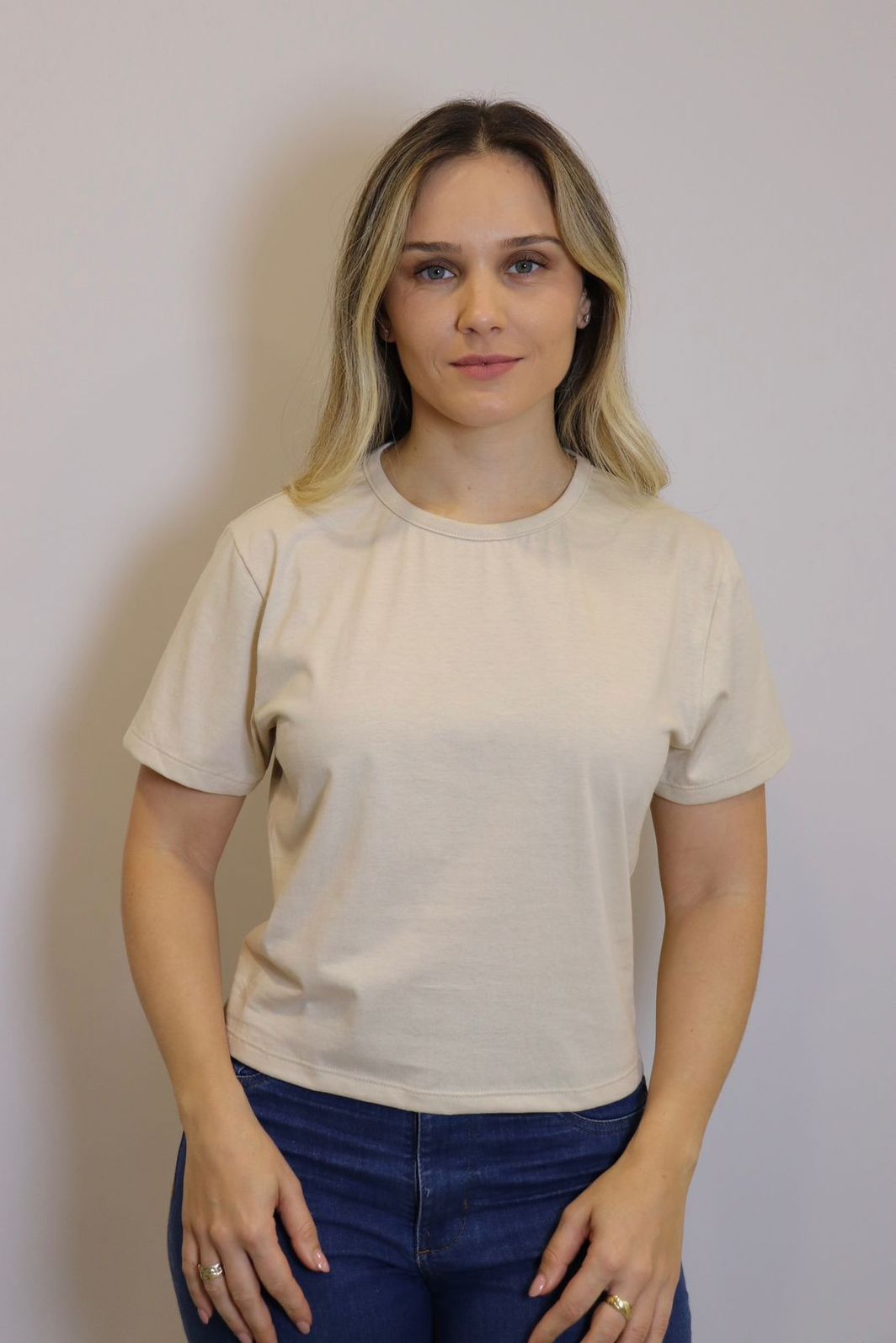 Blusa Cropped Lzt Algodão Feminino Cor Natural Blusa Cropped Lzt Algodão Feminino Cor Natural