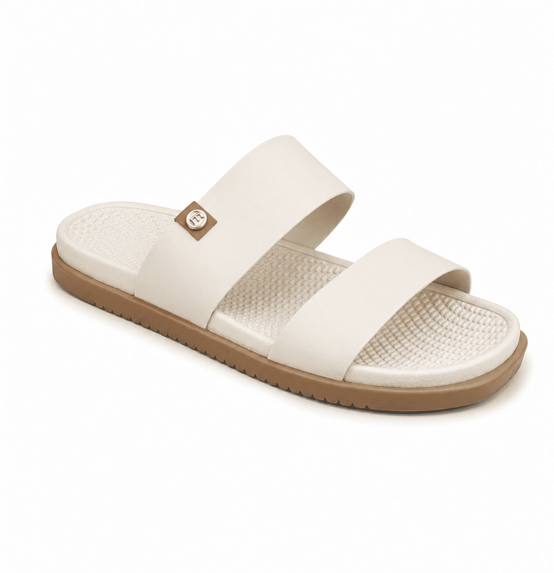 Rasteira Moleca Duas Tiras Feminino Cor Branco Off Rasteira Moleca Duas Tiras Feminino Cor Branco Off