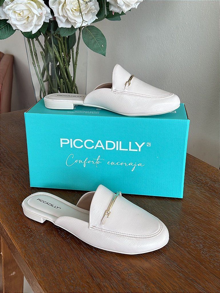 Mule Piccadilly Feminino Cor Off White