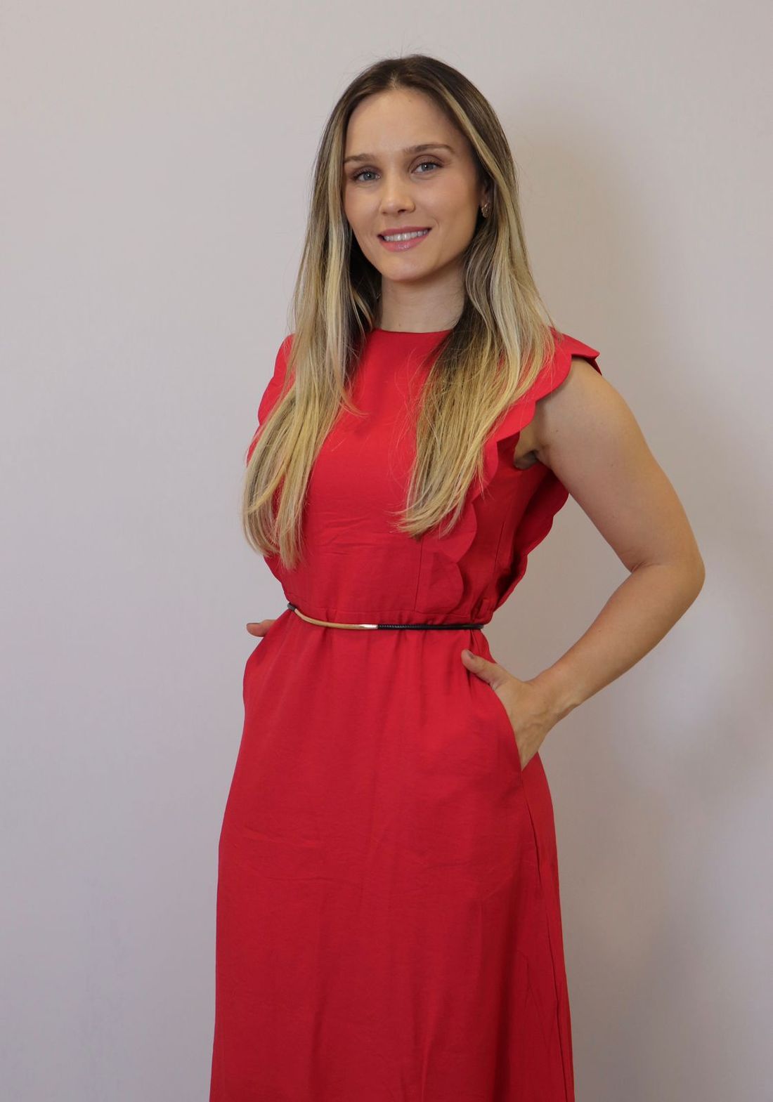 Vestido Bellina Feminino Cor Vermelho