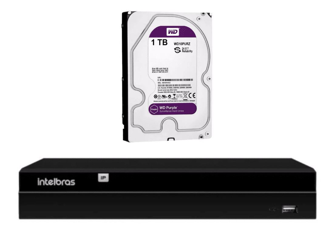 GRAVADOR DIGITAL DE VIDEO EM REDE - 4 CANAIS - 4K - NVD 1404 C/HD 1TB