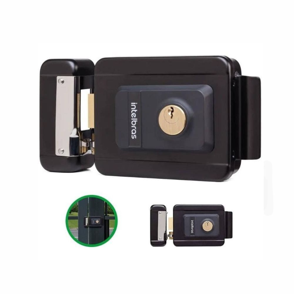 FECHADURA ELETRICA DE CILINDRO FIXO FX 2000 UN PRETA