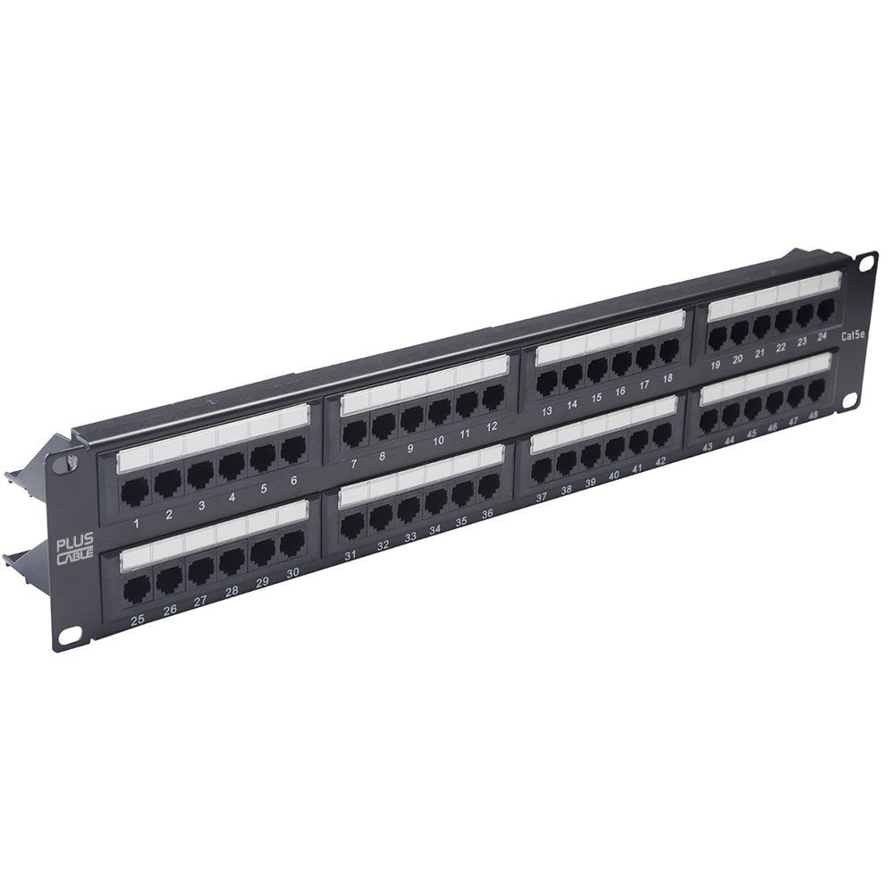 PATCH PANEL CAT5E 48 PORTAS COM GUIA - LA-P548 - PLUSCABLE PATCH PANEL CAT5E 48 PORTAS COM GUIA - LA-P548 - PLUSCABLE